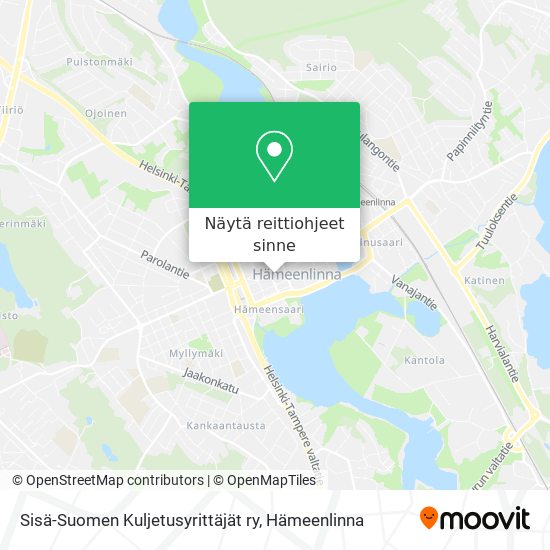 Sisä-Suomen Kuljetusyrittäjät ry kartta