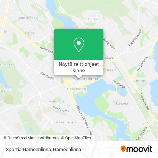 Sportia Hämeenlinna kartta