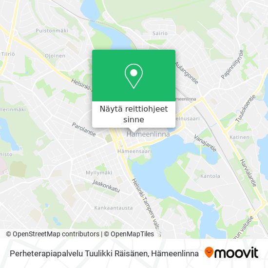 Perheterapiapalvelu Tuulikki Räisänen kartta