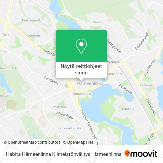 Habita Hämeenlinna Kiinteistönvälitys kartta