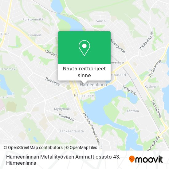 Hämeenlinnan Metallityöväen Ammattiosasto 43 kartta