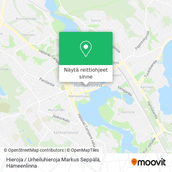 Hieroja / Urheiluhieroja Markus Seppälä kartta