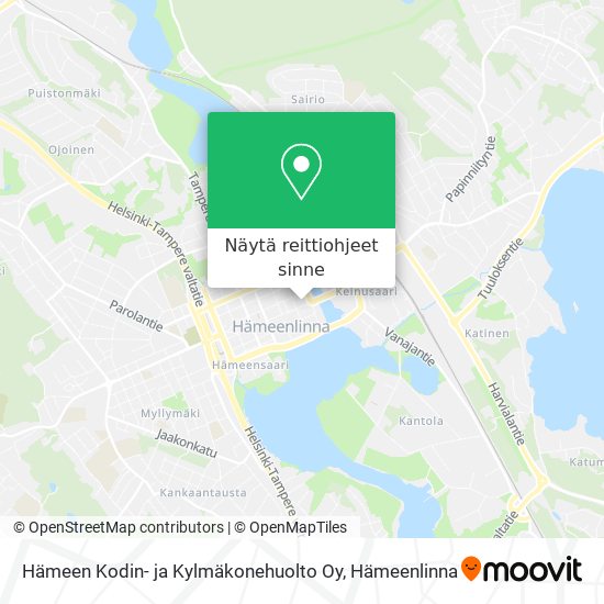 Hämeen Kodin- ja Kylmäkonehuolto Oy kartta