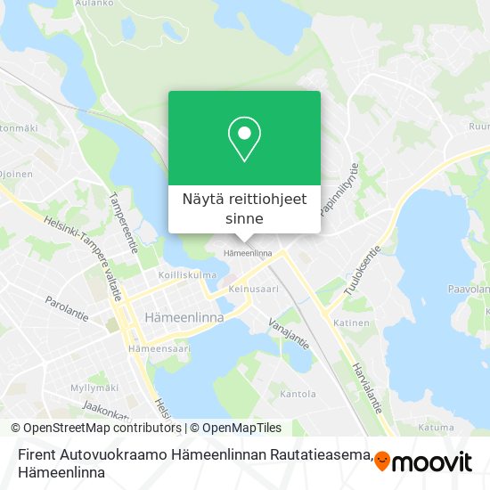 Firent Autovuokraamo Hämeenlinnan Rautatieasema kartta