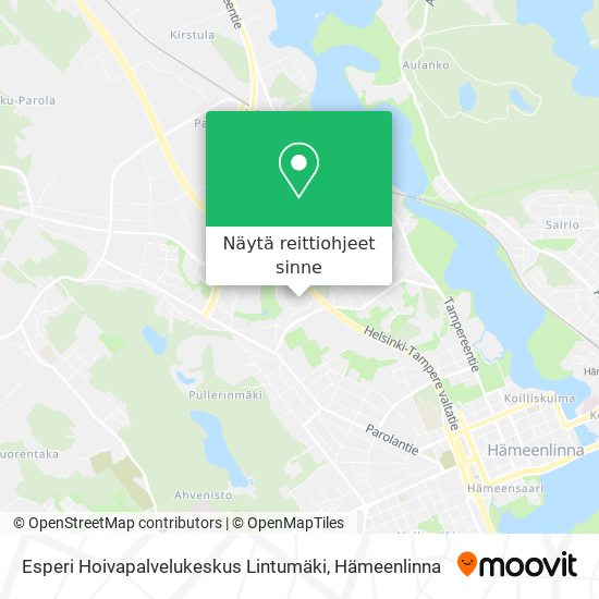 Esperi Hoivapalvelukeskus Lintumäki kartta