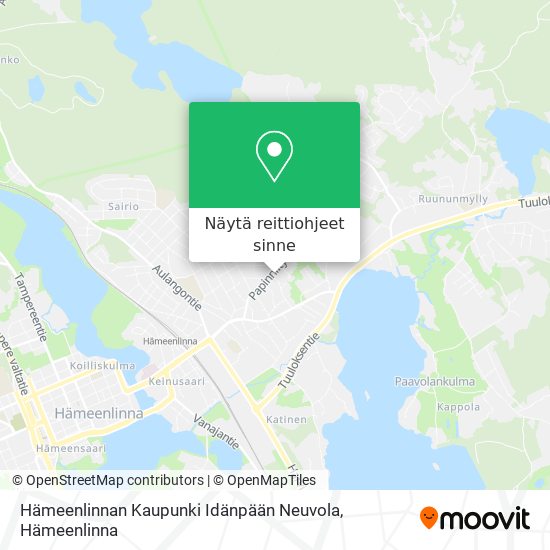 Hämeenlinnan Kaupunki Idänpään Neuvola kartta