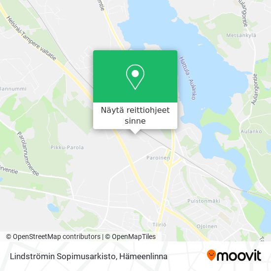 Lindströmin Sopimusarkisto kartta