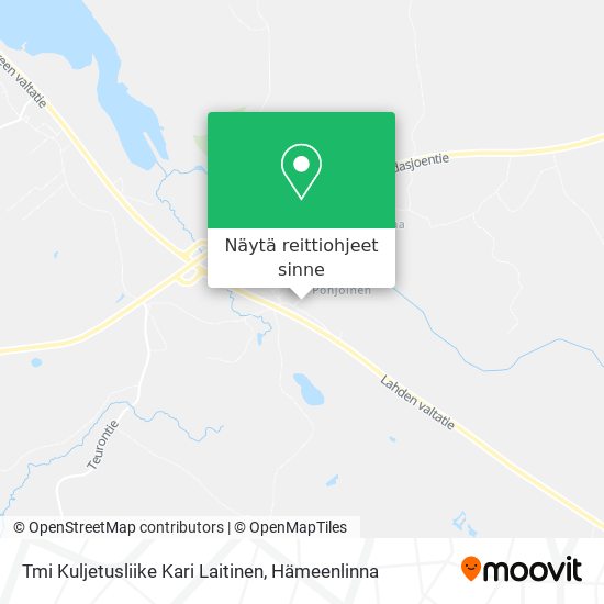 Tmi Kuljetusliike Kari Laitinen kartta