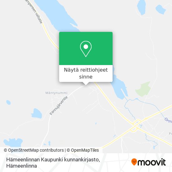 Hämeenlinnan Kaupunki kunnankirjasto kartta