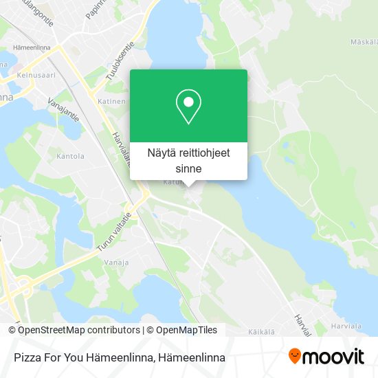 Pizza For You Hämeenlinna kartta