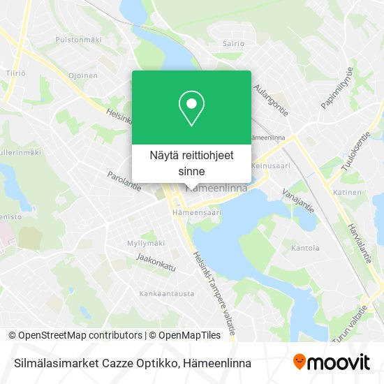 Silmälasimarket Cazze Optikko kartta