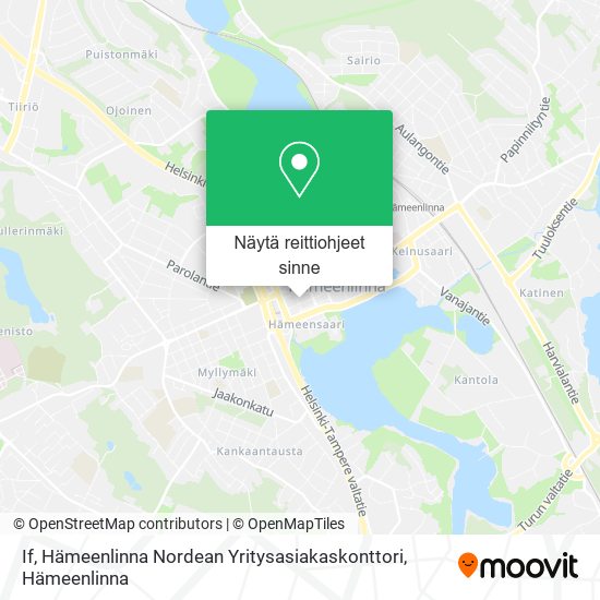 If, Hämeenlinna Nordean Yritysasiakaskonttori kartta