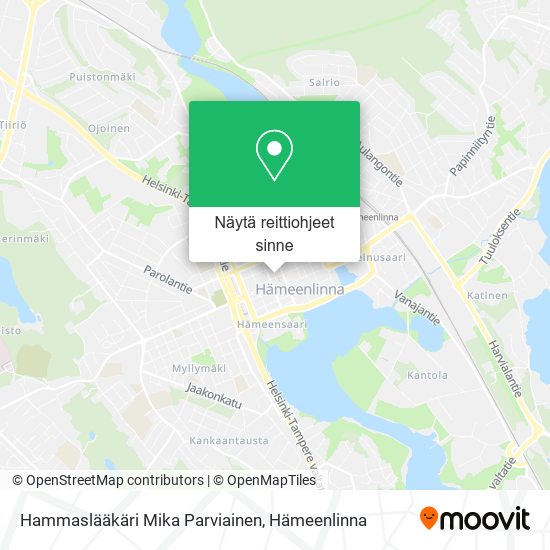 Hammaslääkäri Mika Parviainen kartta