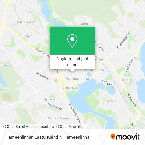 Hämeenlinnan Laatu-Kaihdin kartta