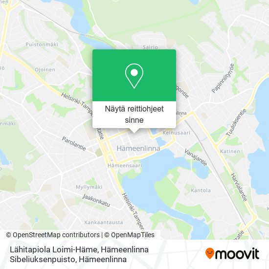 Lähitapiola Loimi-Häme, Hämeenlinna Sibeliuksenpuisto kartta