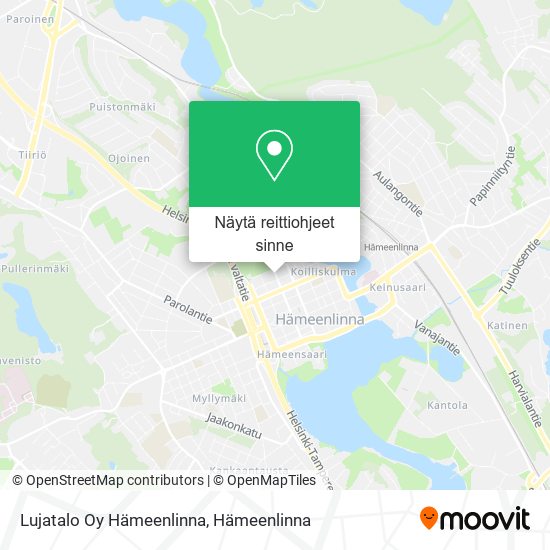 Lujatalo Oy Hämeenlinna kartta