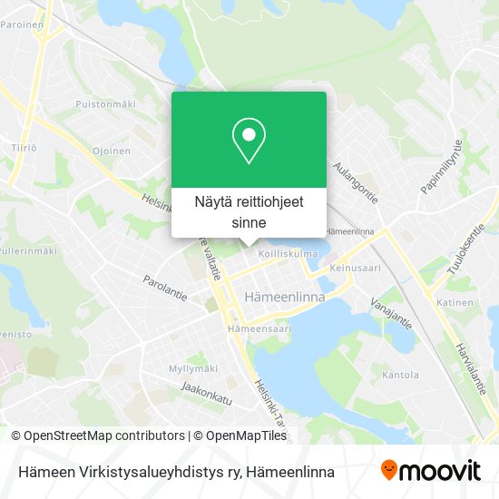 Hämeen Virkistysalueyhdistys ry kartta