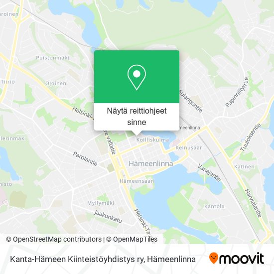 Kanta-Hämeen Kiinteistöyhdistys ry kartta