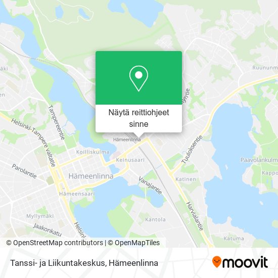 Tanssi- ja Liikuntakeskus kartta