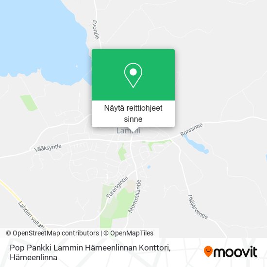 Pop Pankki Lammin Hämeenlinnan Konttori kartta