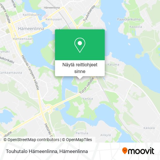 Touhutalo Hämeenlinna kartta