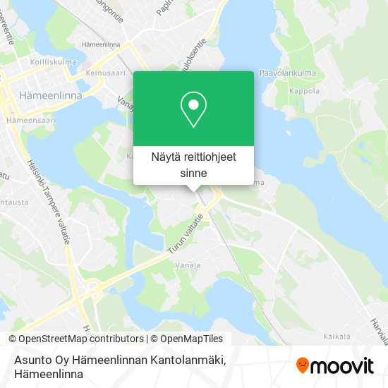 Asunto Oy Hämeenlinnan Kantolanmäki kartta