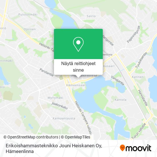 Erikoishammasteknikko Jouni Heiskanen Oy kartta