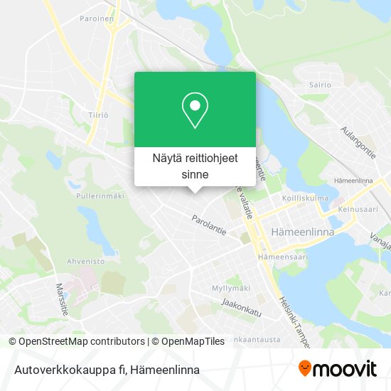 Autoverkkokauppa fi kartta