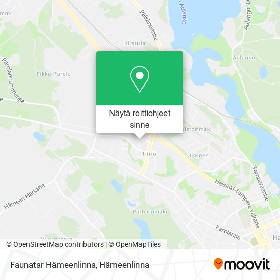 Faunatar Hämeenlinna kartta
