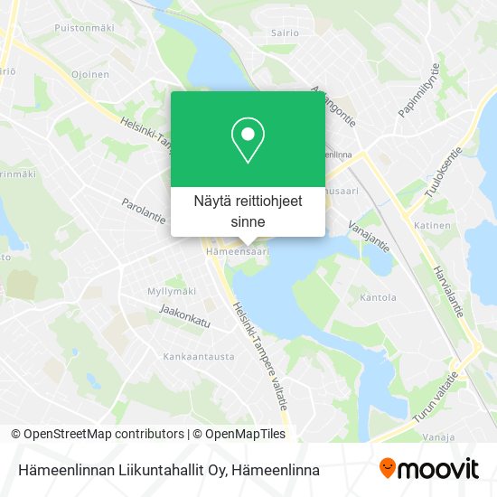 Hämeenlinnan Liikuntahallit Oy kartta