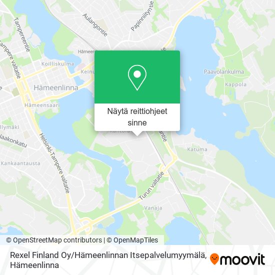 Rexel Finland Oy / Hämeenlinnan Itsepalvelumyymälä kartta
