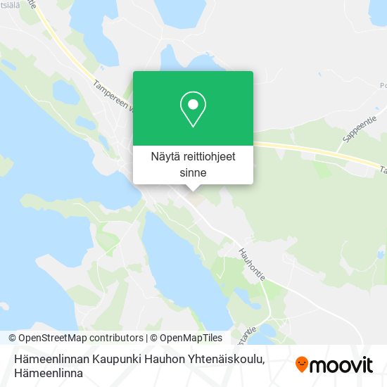 Hämeenlinnan Kaupunki Hauhon Yhtenäiskoulu kartta