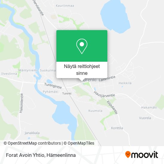 Forat Avoin Yhtio kartta