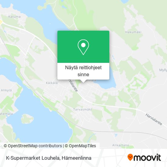 K-Supermarket Louhela kartta
