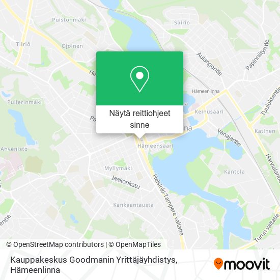 Kauppakeskus Goodmanin Yrittäjäyhdistys kartta