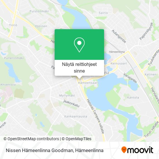 Nissen Hämeenlinna Goodman kartta