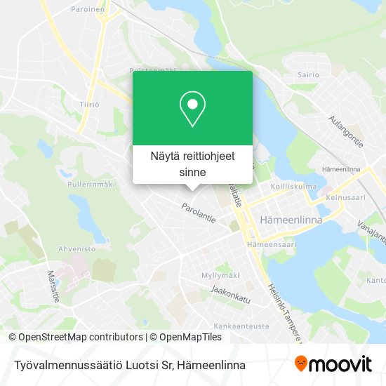 Työvalmennussäätiö Luotsi Sr kartta