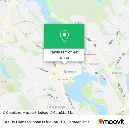 As Oy Hämeenlinnan Lukiokatu 19 kartta