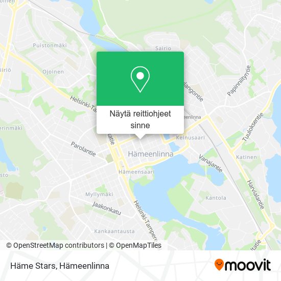 Häme Stars kartta