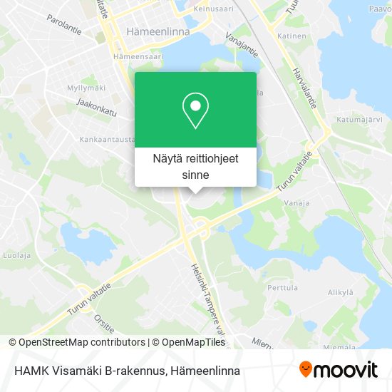 HAMK Visamäki B-rakennus kartta