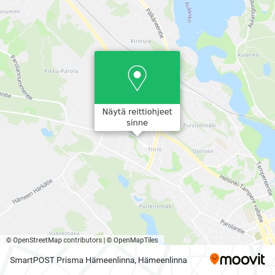 SmartPOST Prisma Hämeenlinna kartta