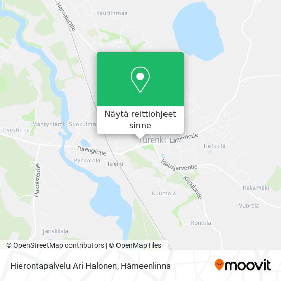 Hierontapalvelu Ari Halonen kartta