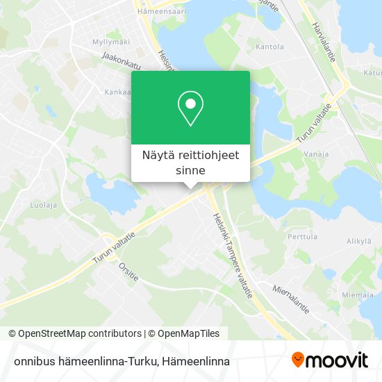 onnibus hämeenlinna-Turku kartta