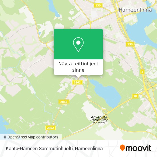 Kanta-Hämeen Sammutinhuolti kartta