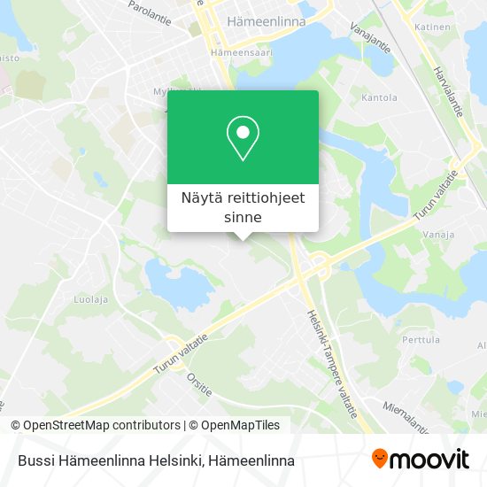 Bussi Hämeenlinna Helsinki kartta