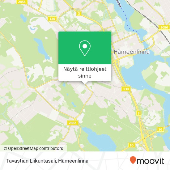 Tavastian Liikuntasali kartta