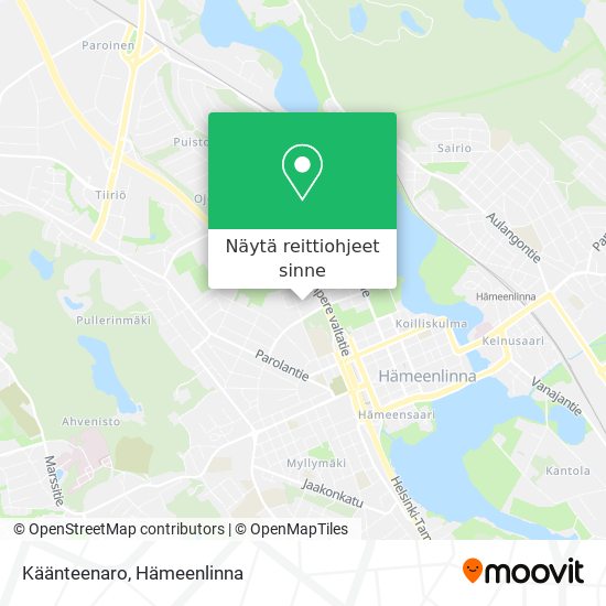 Käänteenaro kartta