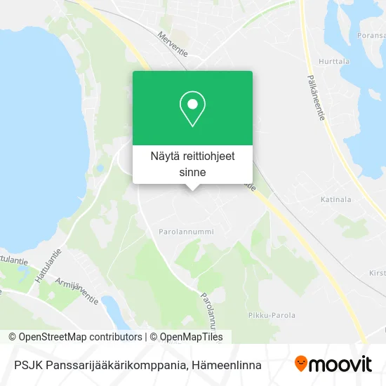 PSJK Panssarijääkärikomppania kartta