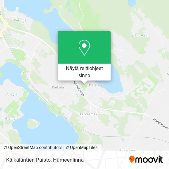 Käikäläntien Puisto kartta