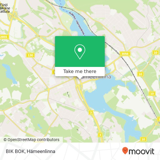 BIK BOK, Kaivokatu 7 FI-13100 Hämeenlinna kartta